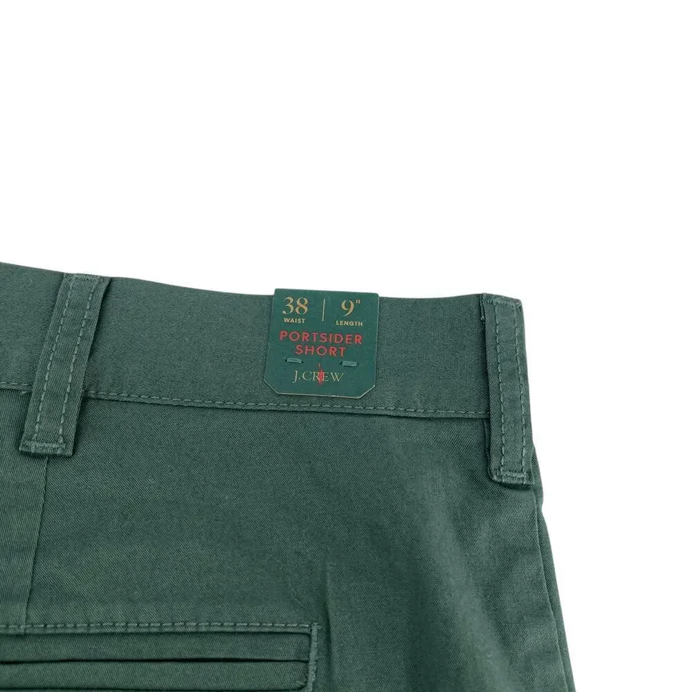 J.Crew Portsider 9” Chino Shorts Stretch Green Mens 38 NWT Mens Summer Shorts